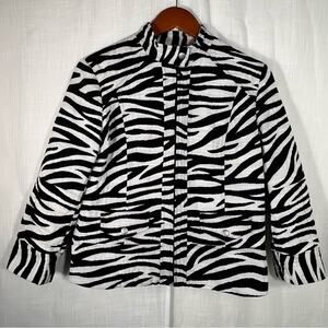 Chico’s Animal Print Zip Up Jacket